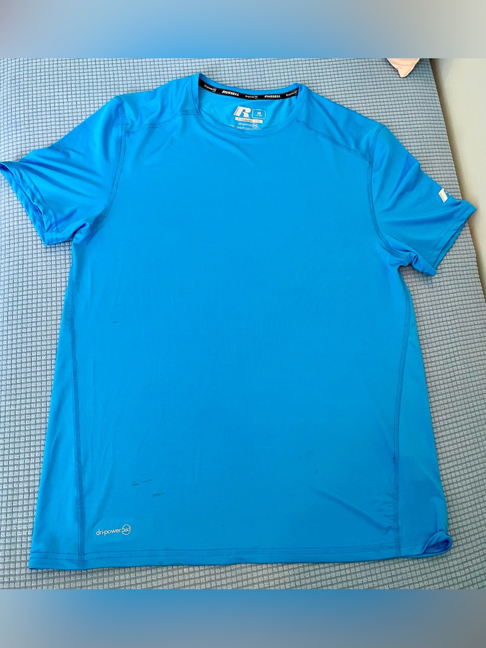 Russell Dri-Power 360 Training Fit Shirt Men’s Medium Blue Burst Athletic Perfor